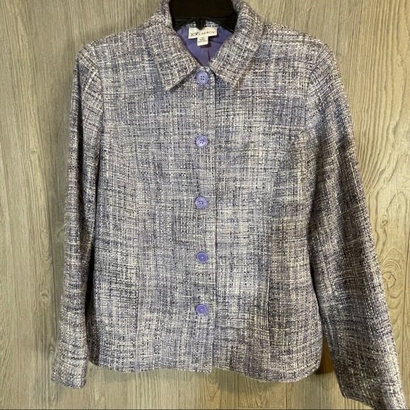 Jackets & Blazers - The Tog Shop Women's Lavender Tweed Coat Sz 10